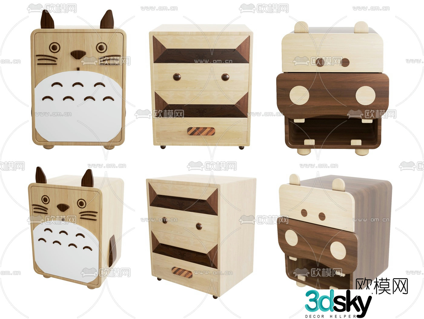 Modern cartoon children’s cabinet 3d model
