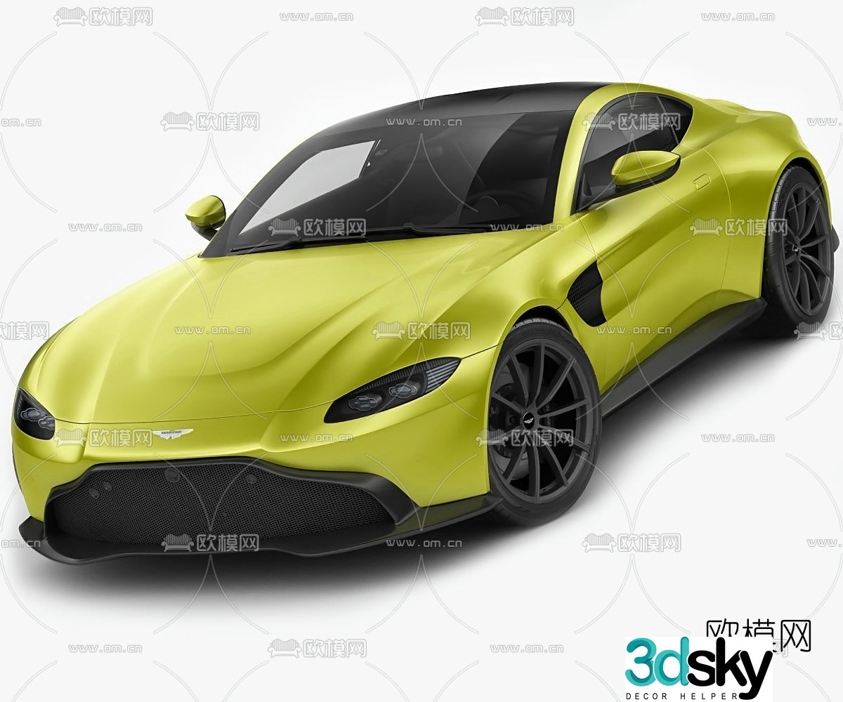 modern aston martin coupe 3d model