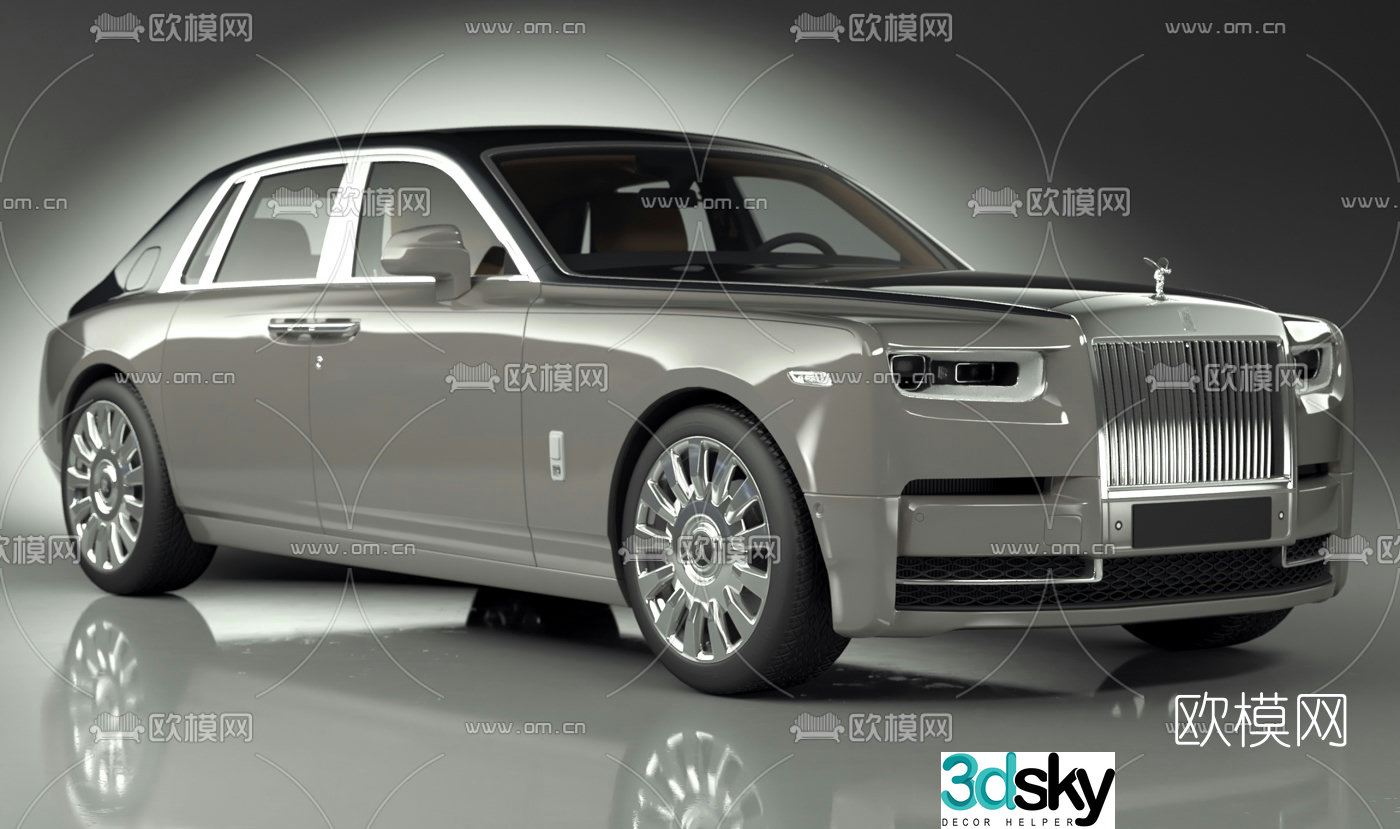 modern rolls royce car 3d model