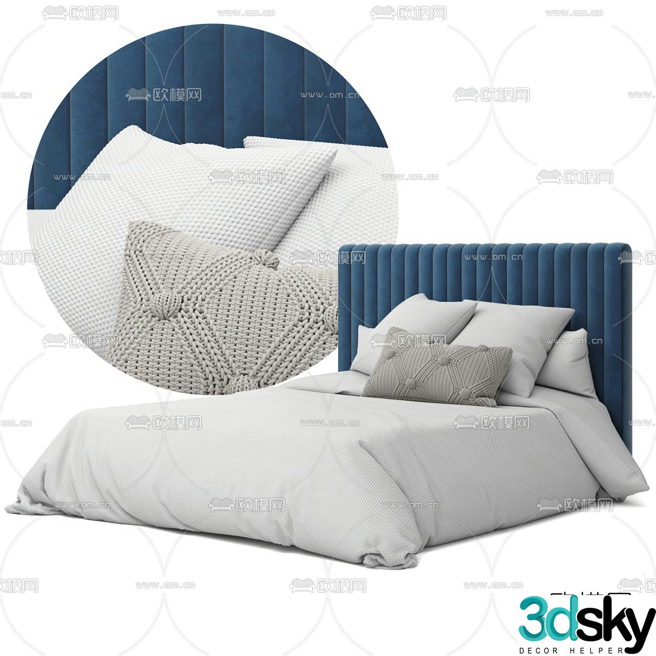 Modern children’s room bed 3d model