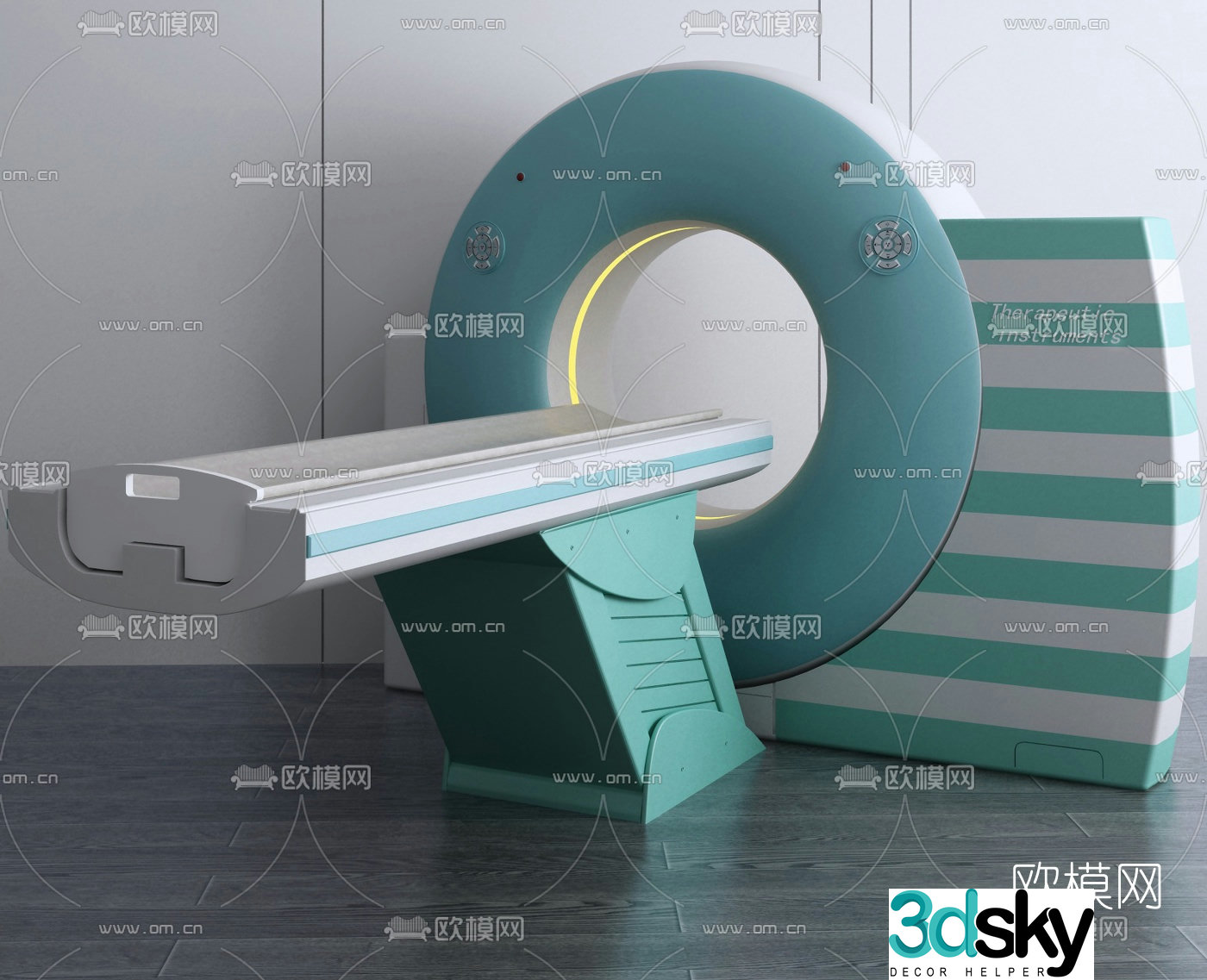 Modern medical MRI machine 3d model
