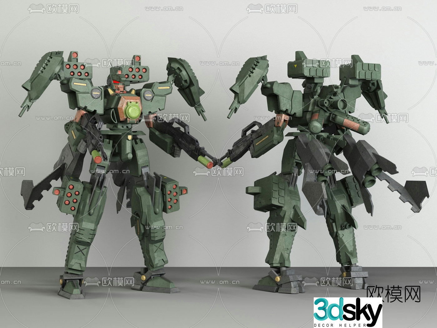Modern mecha toy 3d model