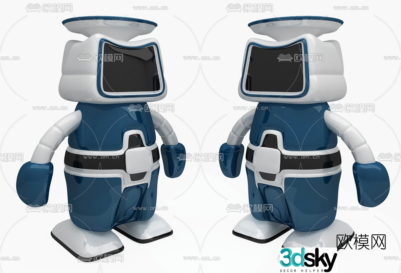 Modern intelligent robot 3d model
