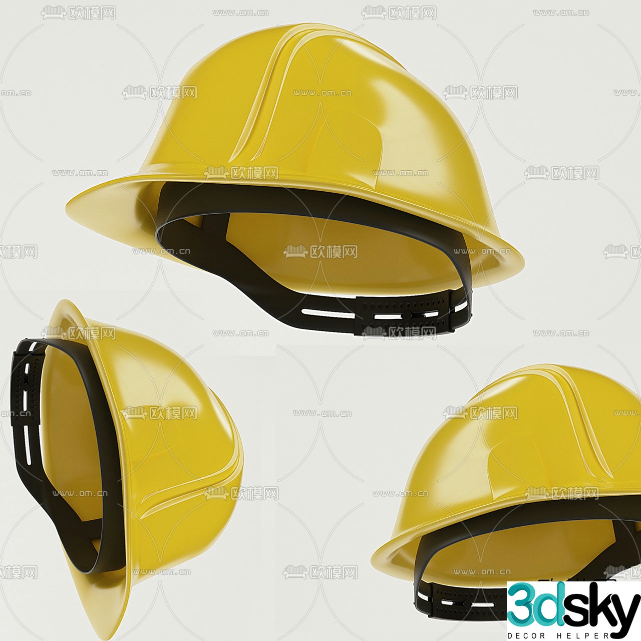Modern helmet hard hat 3d model