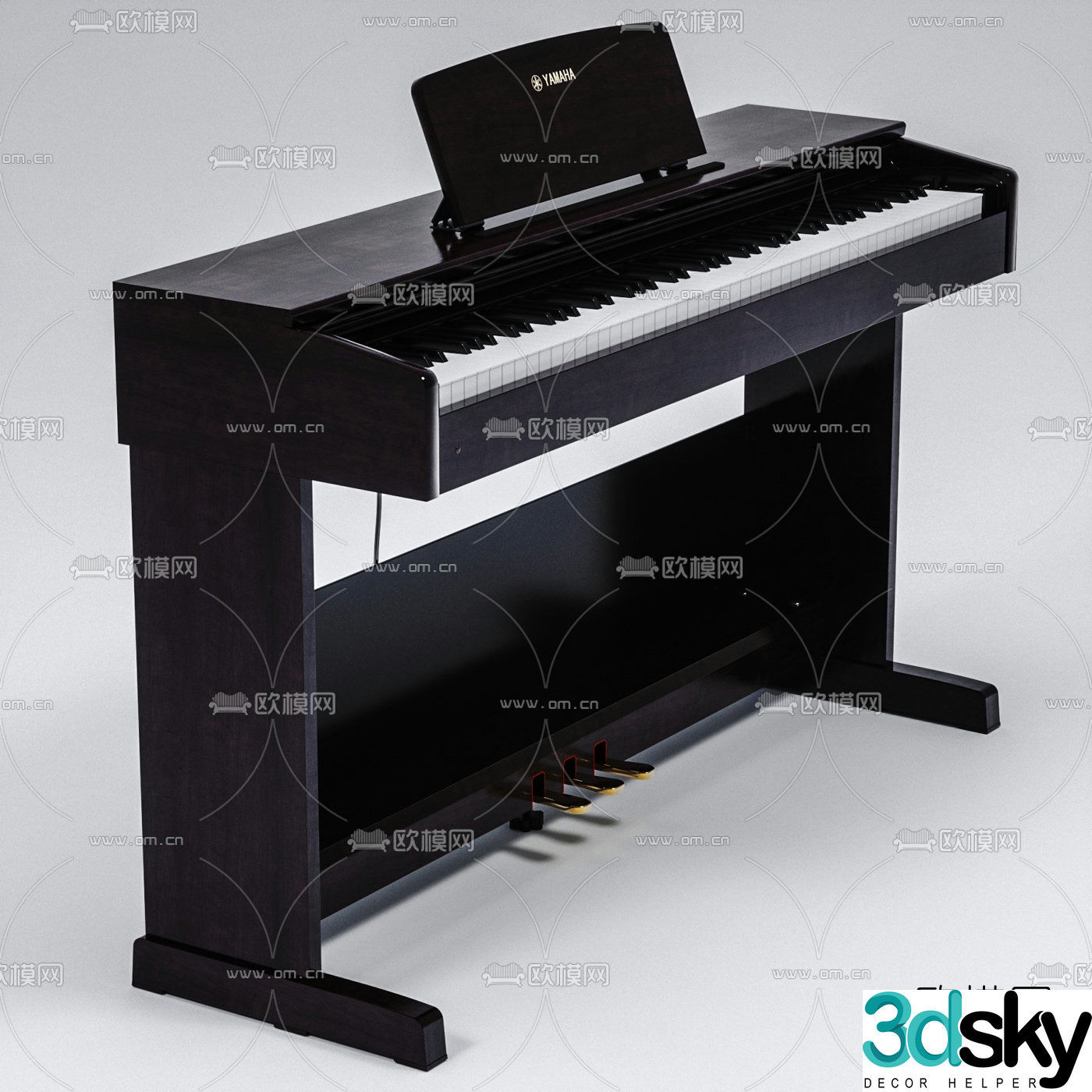 Modern stereo piano 3d model
