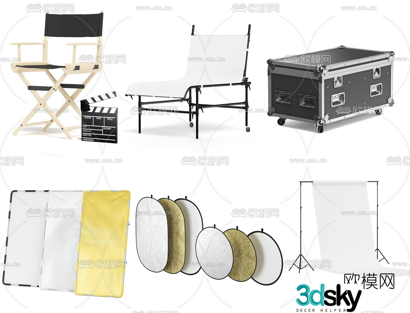 Modern photography equipment equipment 3d model