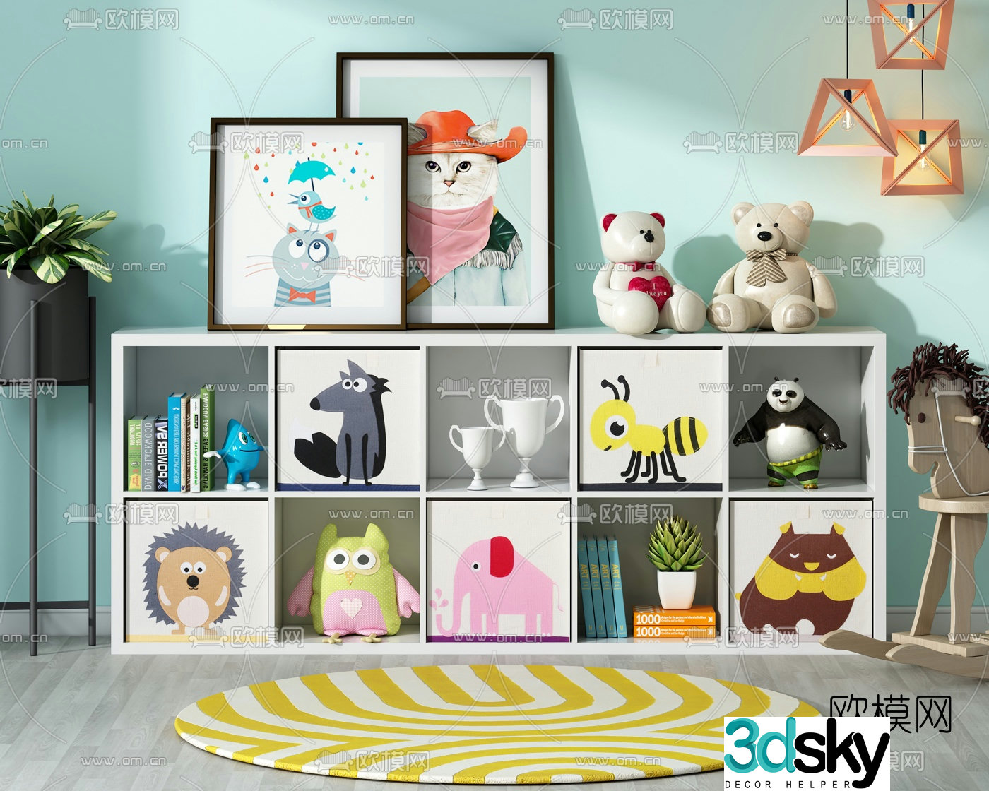 Modern children’s toy cabinet 3d model
