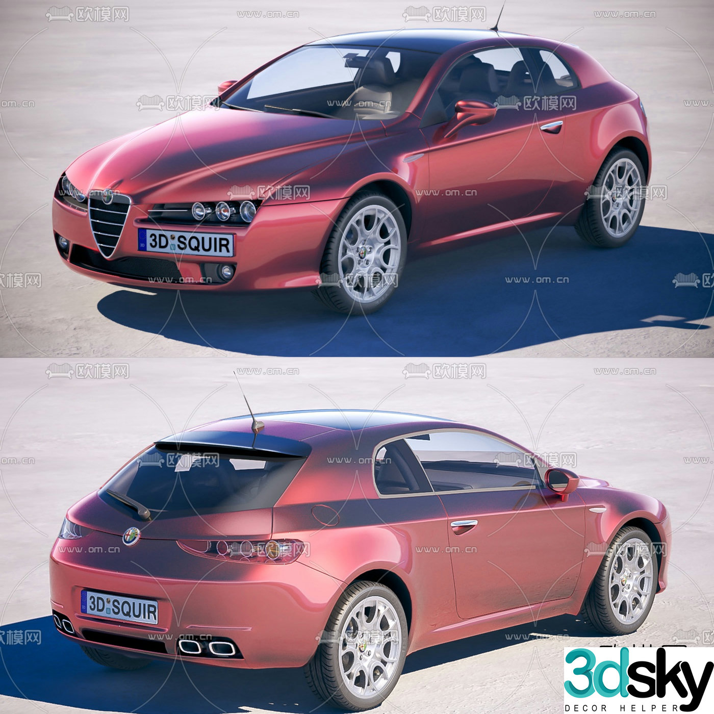 modern car sedan 3d model