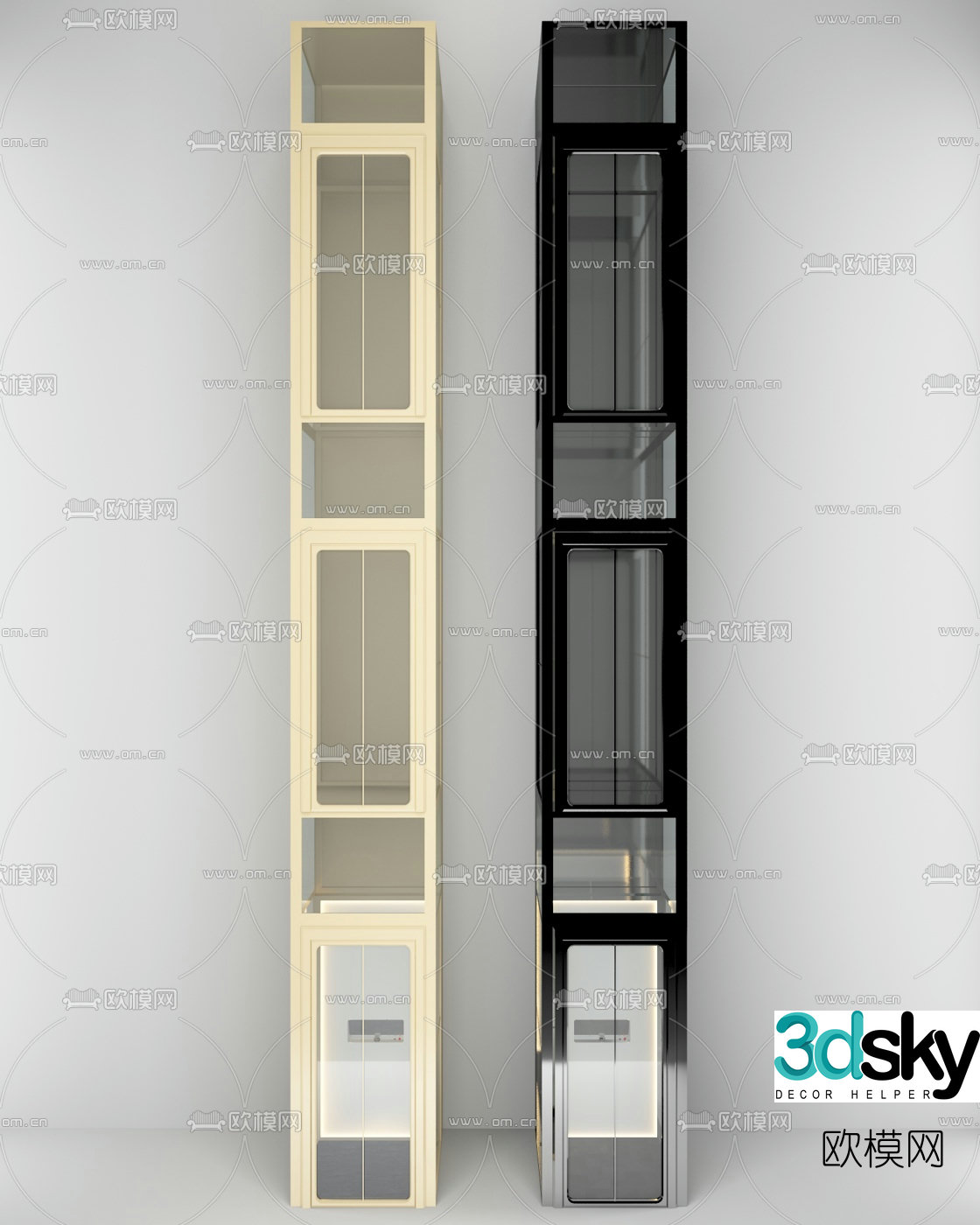 Modern home elevator 3d model