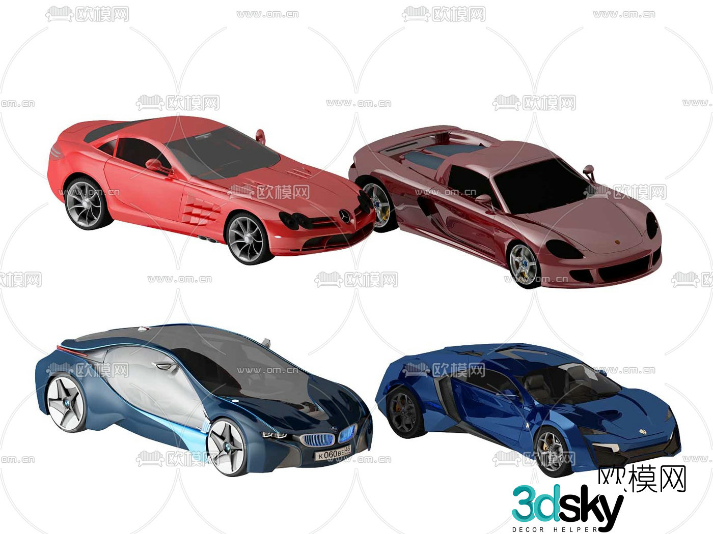 modern car sports car 3d model