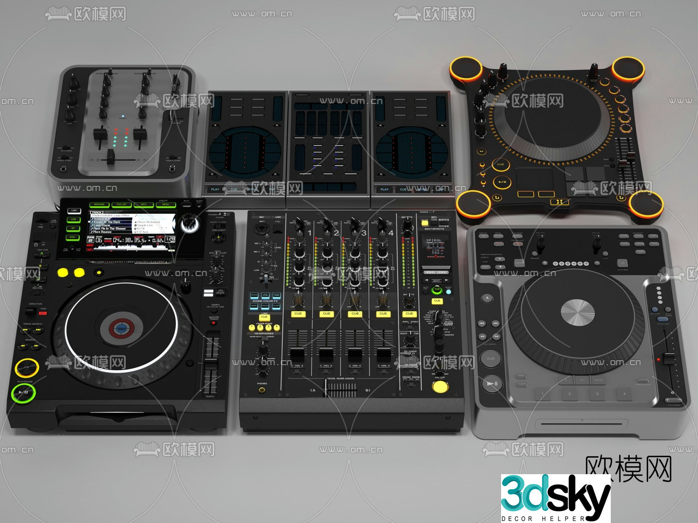 Modern record player 3d model