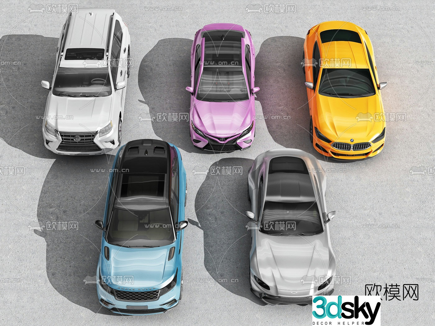 modern car sports car combination 3d model
