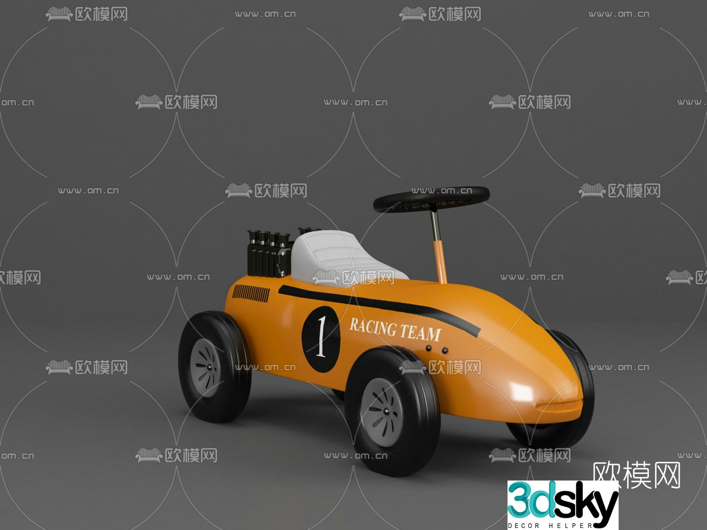 Modern children’s toy car 3d model
