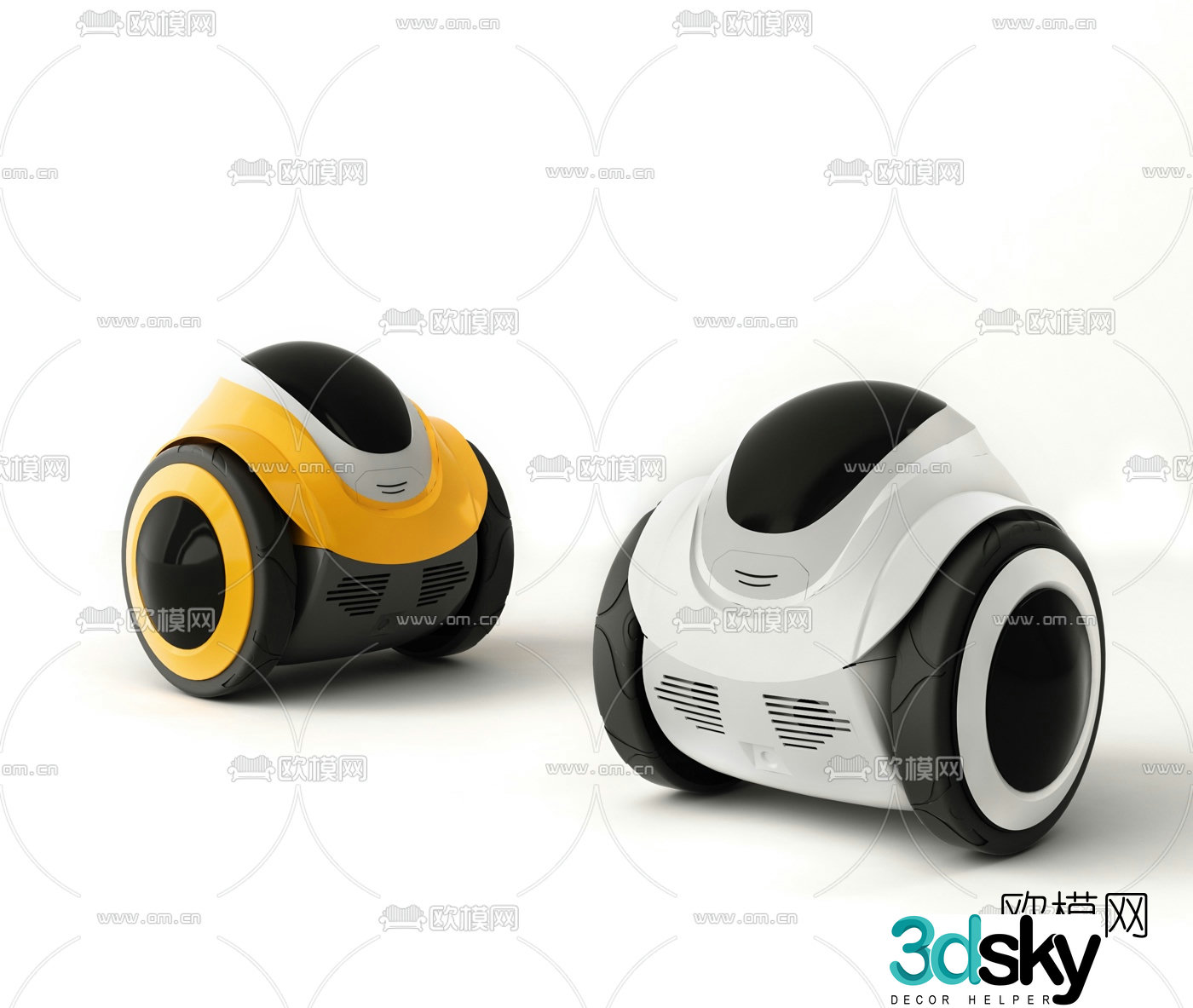 Modern sweeping robot 3d model