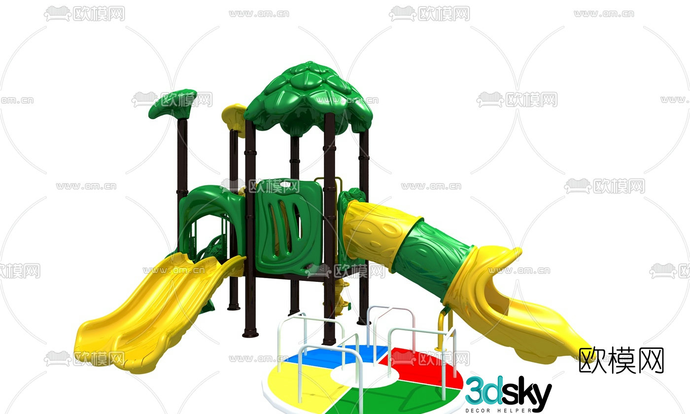 Modern children's slide ride 3d model