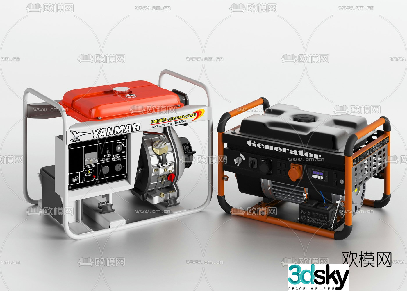 Modern generator 3d model