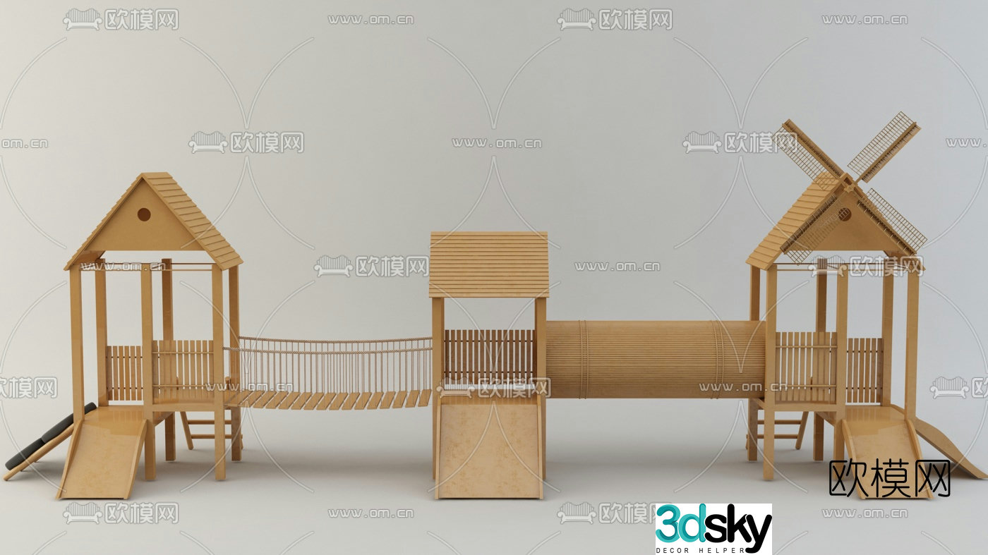 Modern children's play equipment 3d model