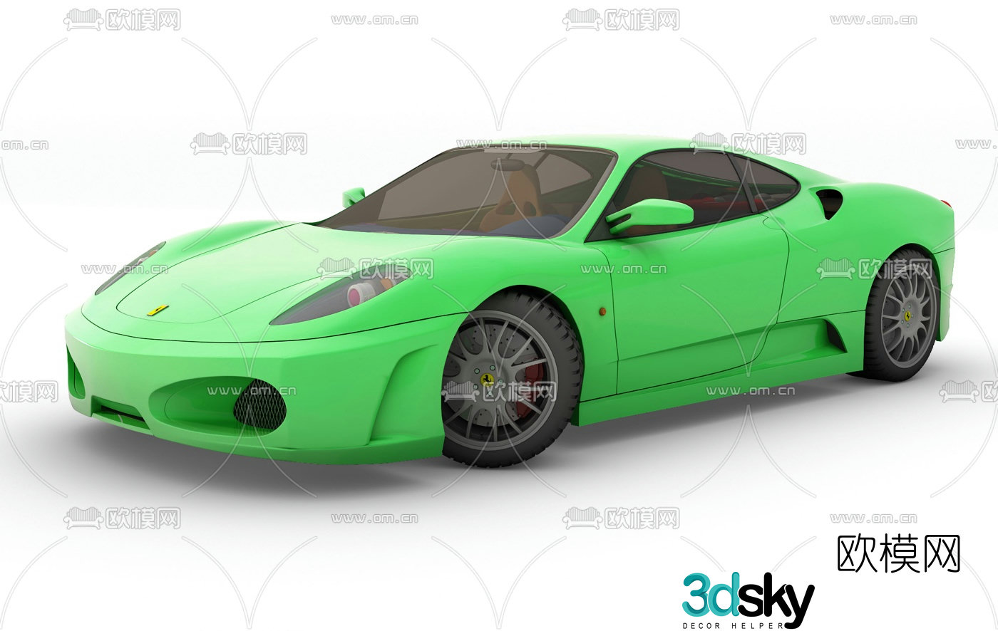 Modern sports car free 3d model