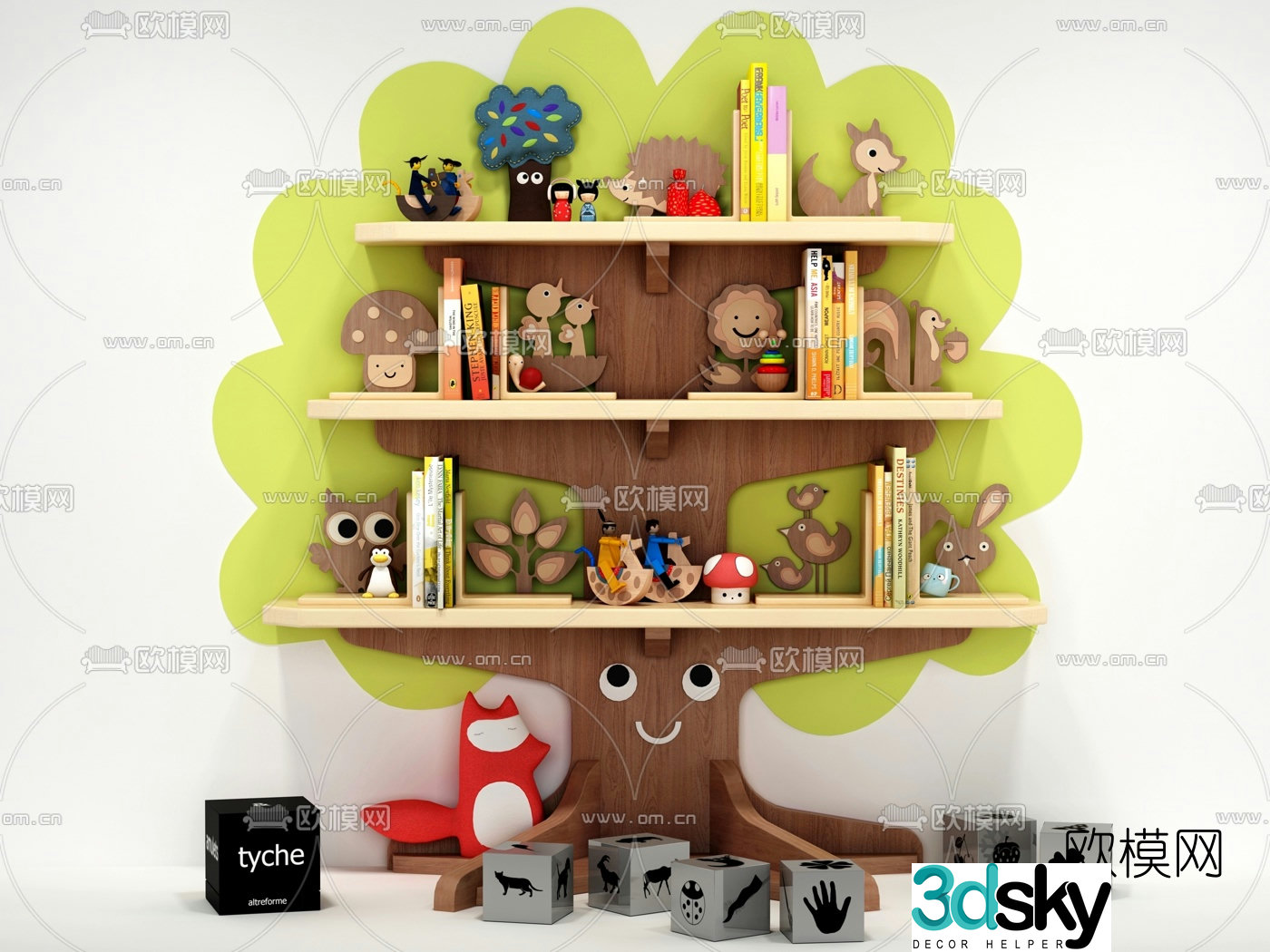 Modern children’s toys books jewelry ornaments 3d model