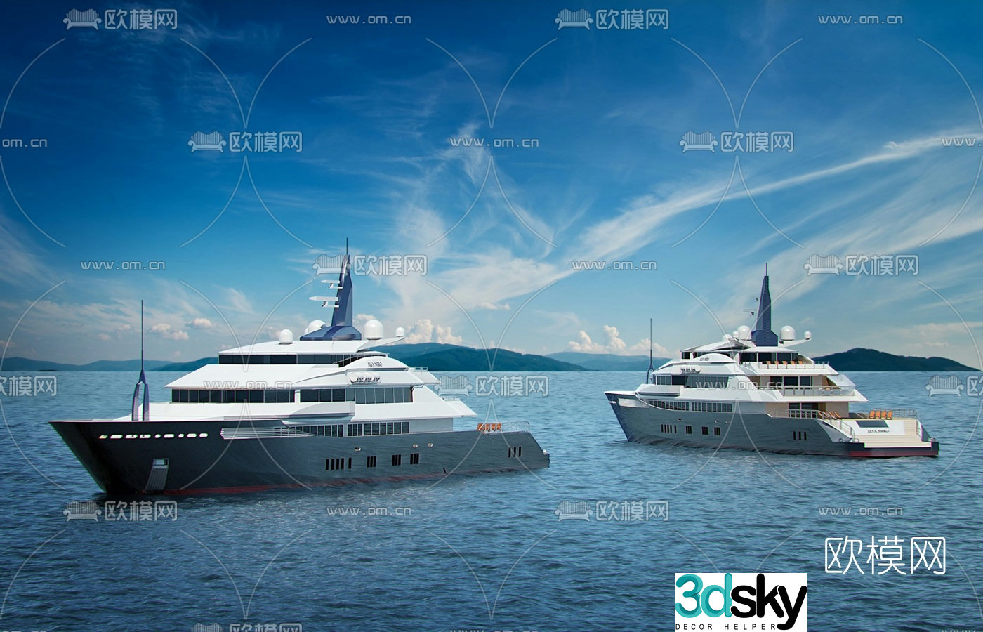 Modern yacht 3d model