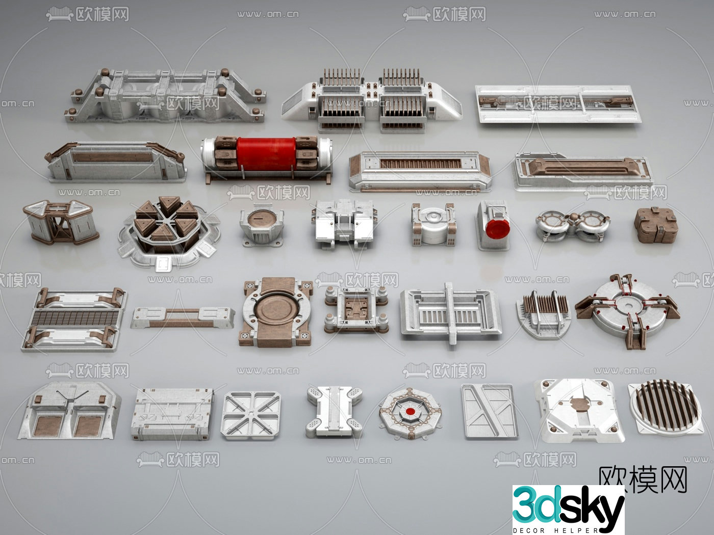3D model of modern mechanical technology components