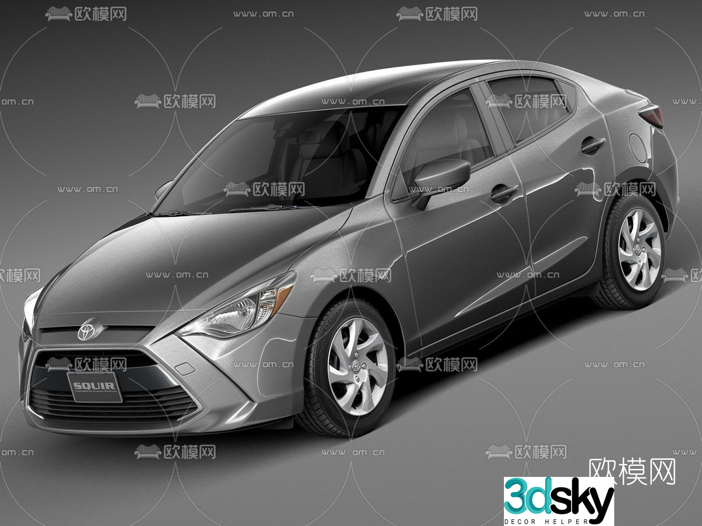 modern toyota car 3d model
