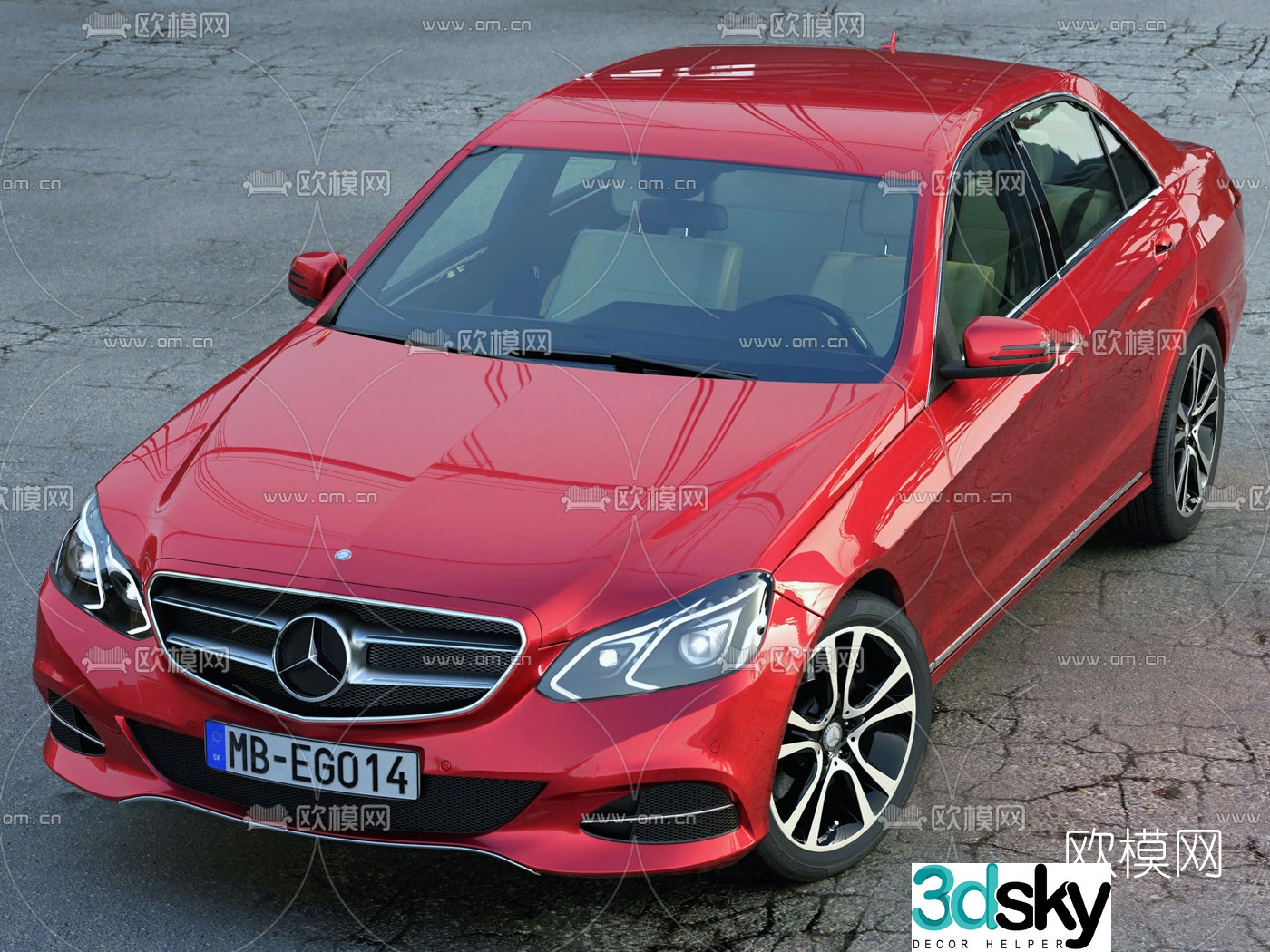 modern mercedes car 3d model