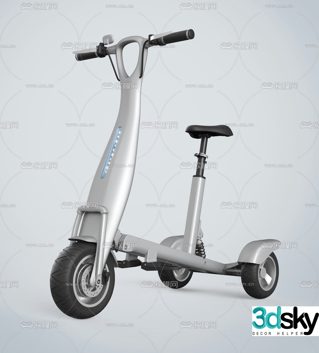Modern electric scooter 3d model