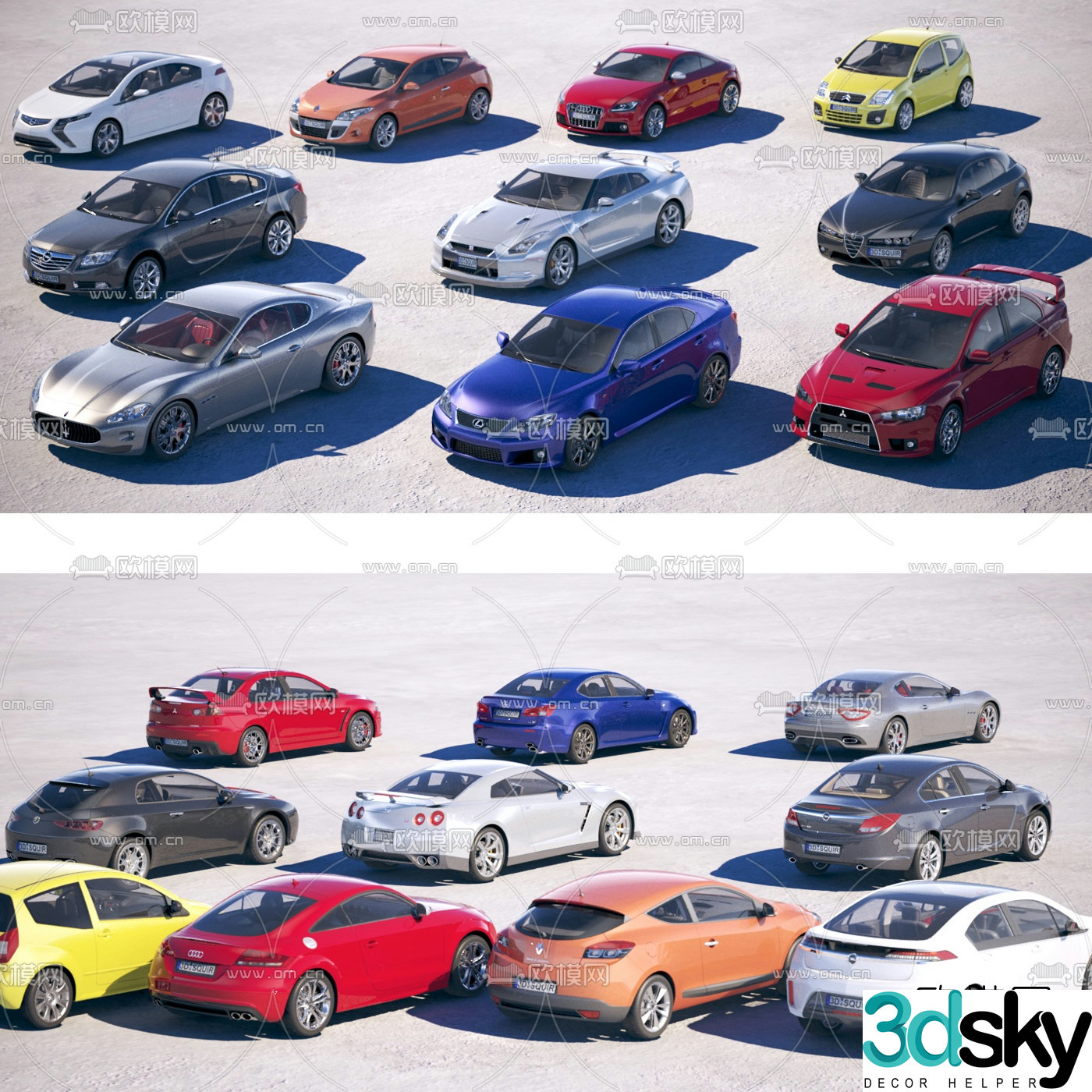 Hyundai car combination 3d model