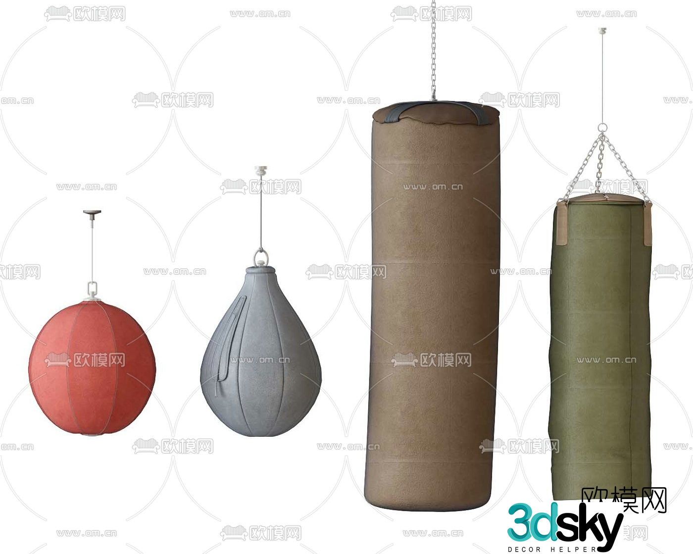 Modern fabric sandbag 3d model