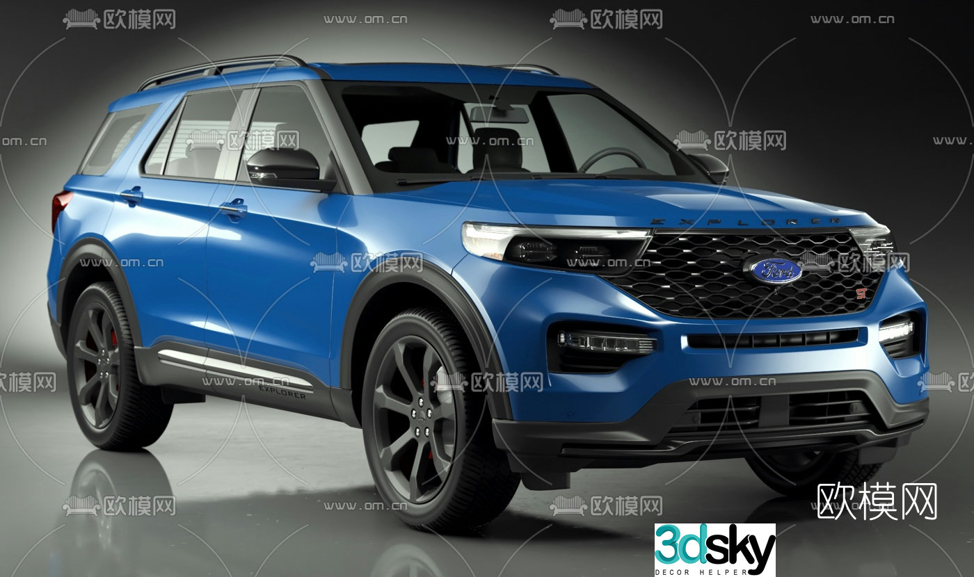 modern ford car 3d model