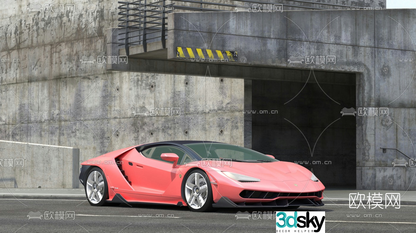 Modern sports car Lamborghini 3d model