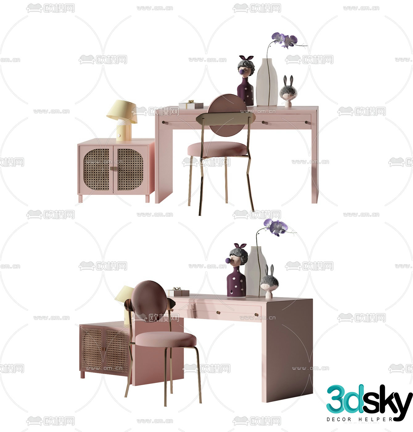 Modern children’s desk chair 3d model