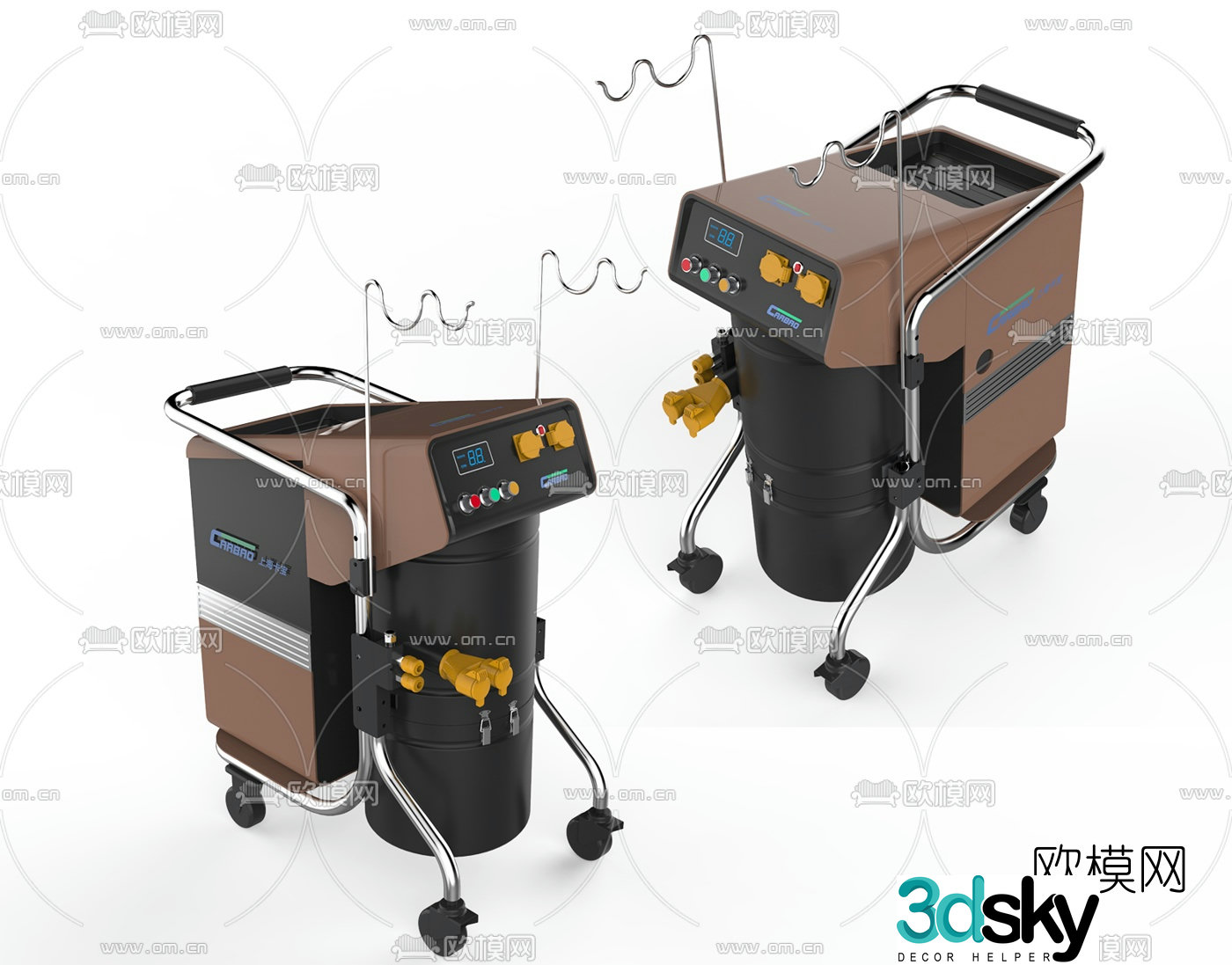 Modern auto repair machinery and equipment 3d model