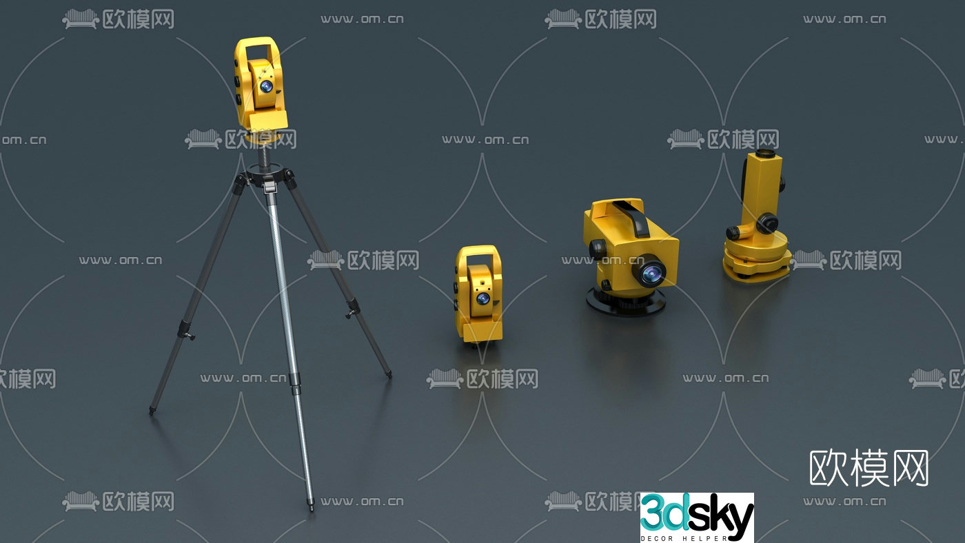 Modern total station 3d model