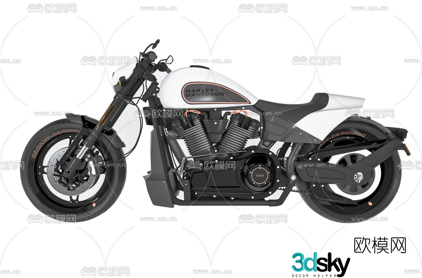 Modern motorcycle motorcycle 3d model