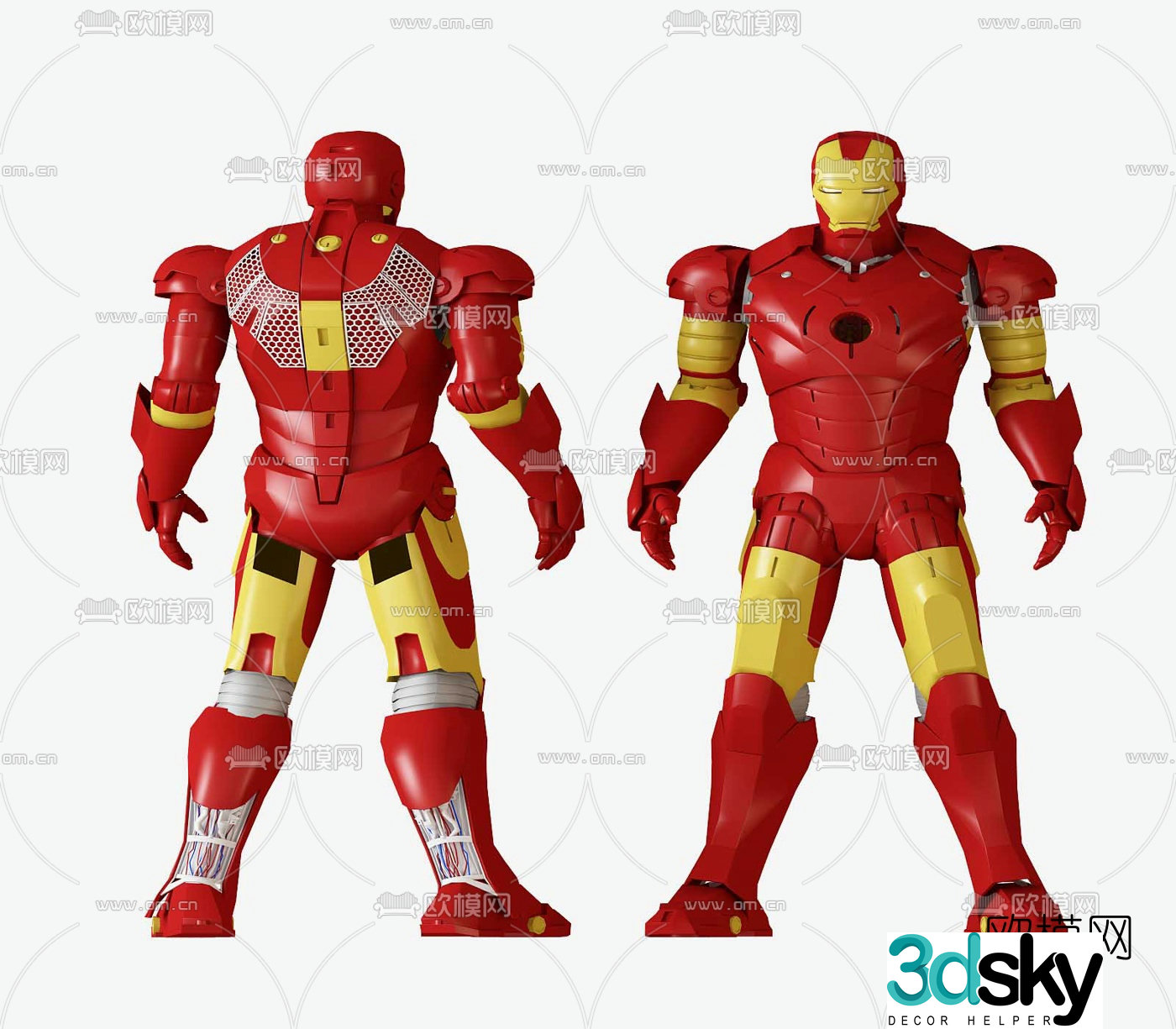 Modern Iron Man toy 3d model