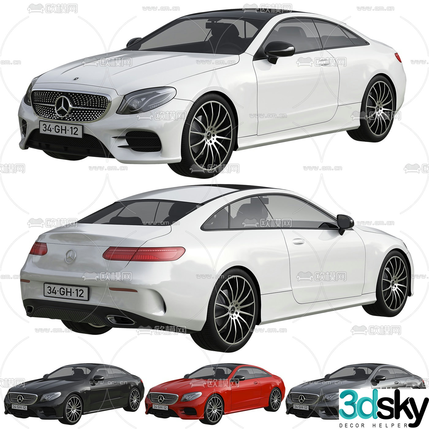 modern mercedes benz car 3d model