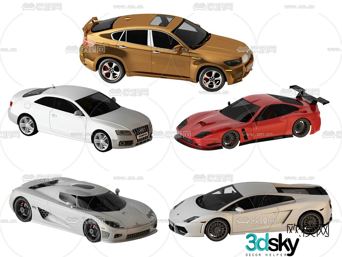 Modern sports car car 3d model