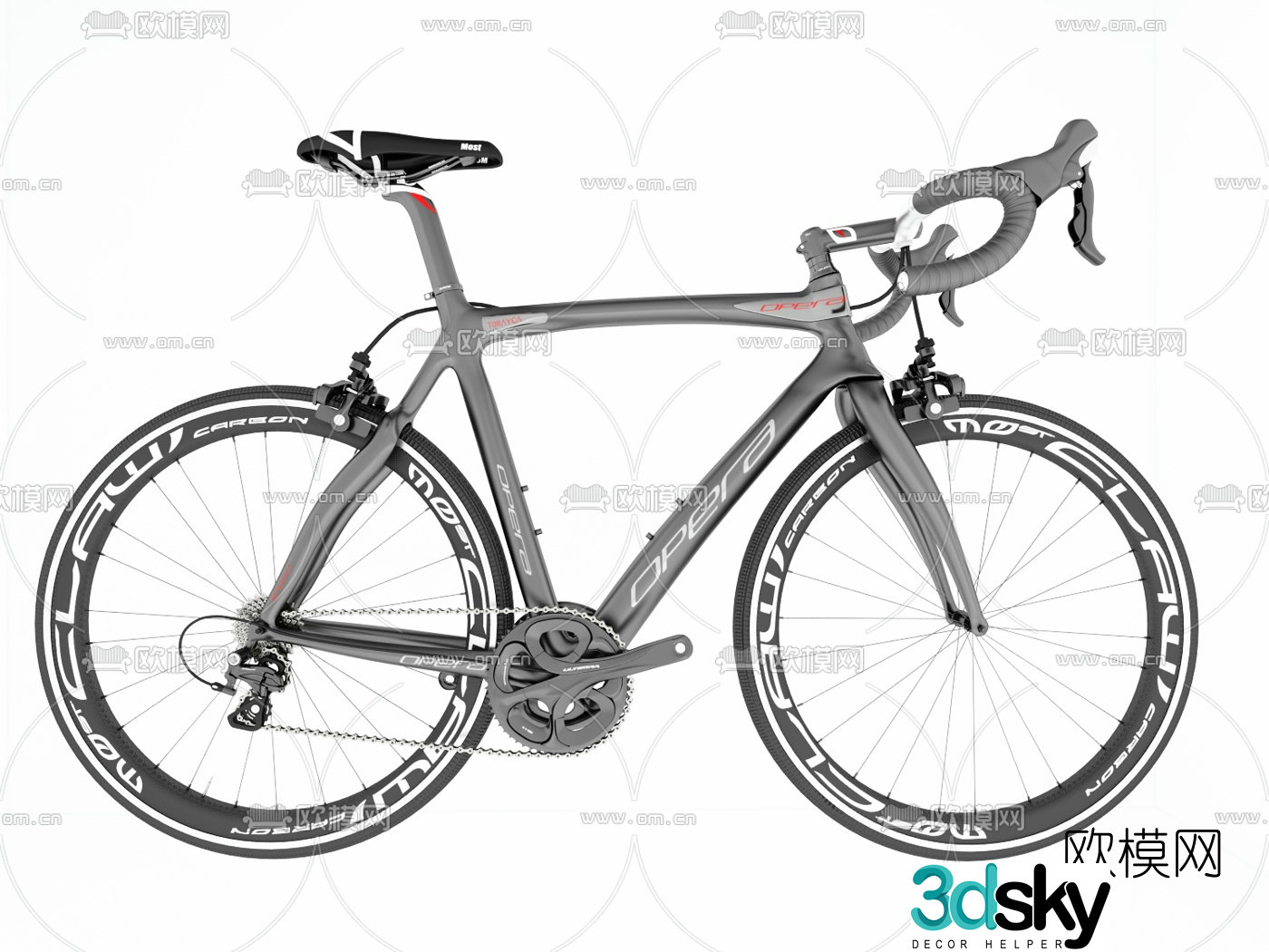 Modern bicycle mountain bike 3d model