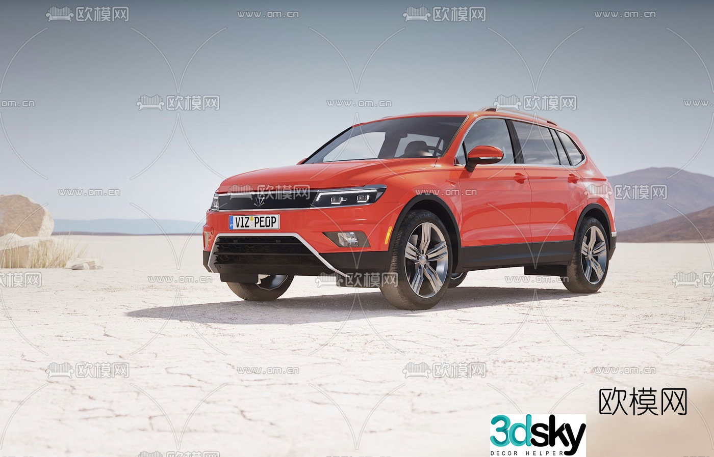 Modern SUV car 3d model