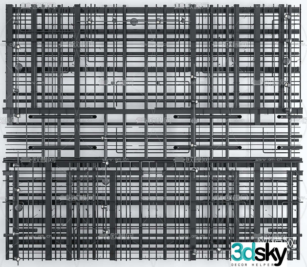 Industrial air ventilation duct 3d model