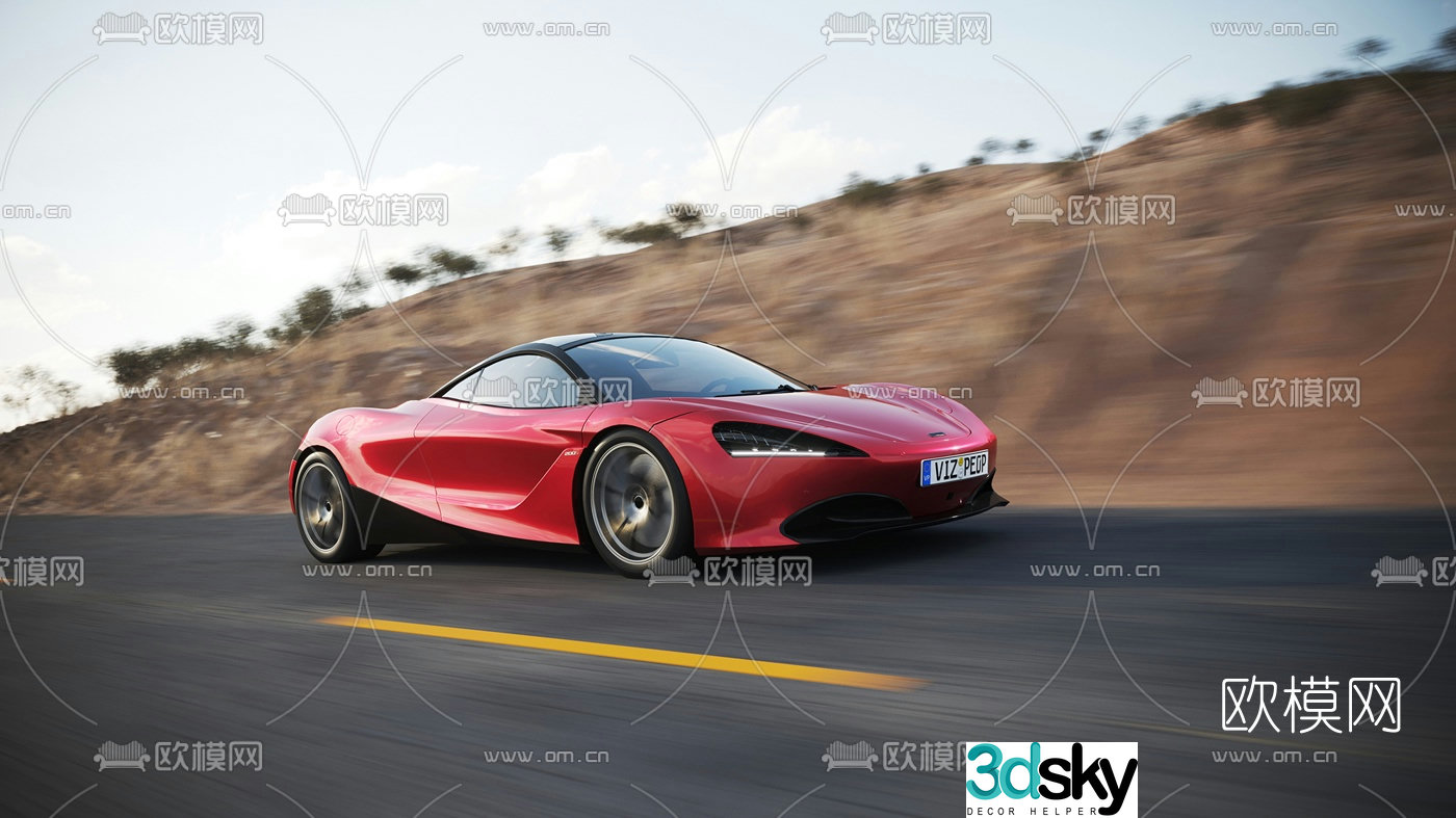 Modern Ferrari sports car 3d model