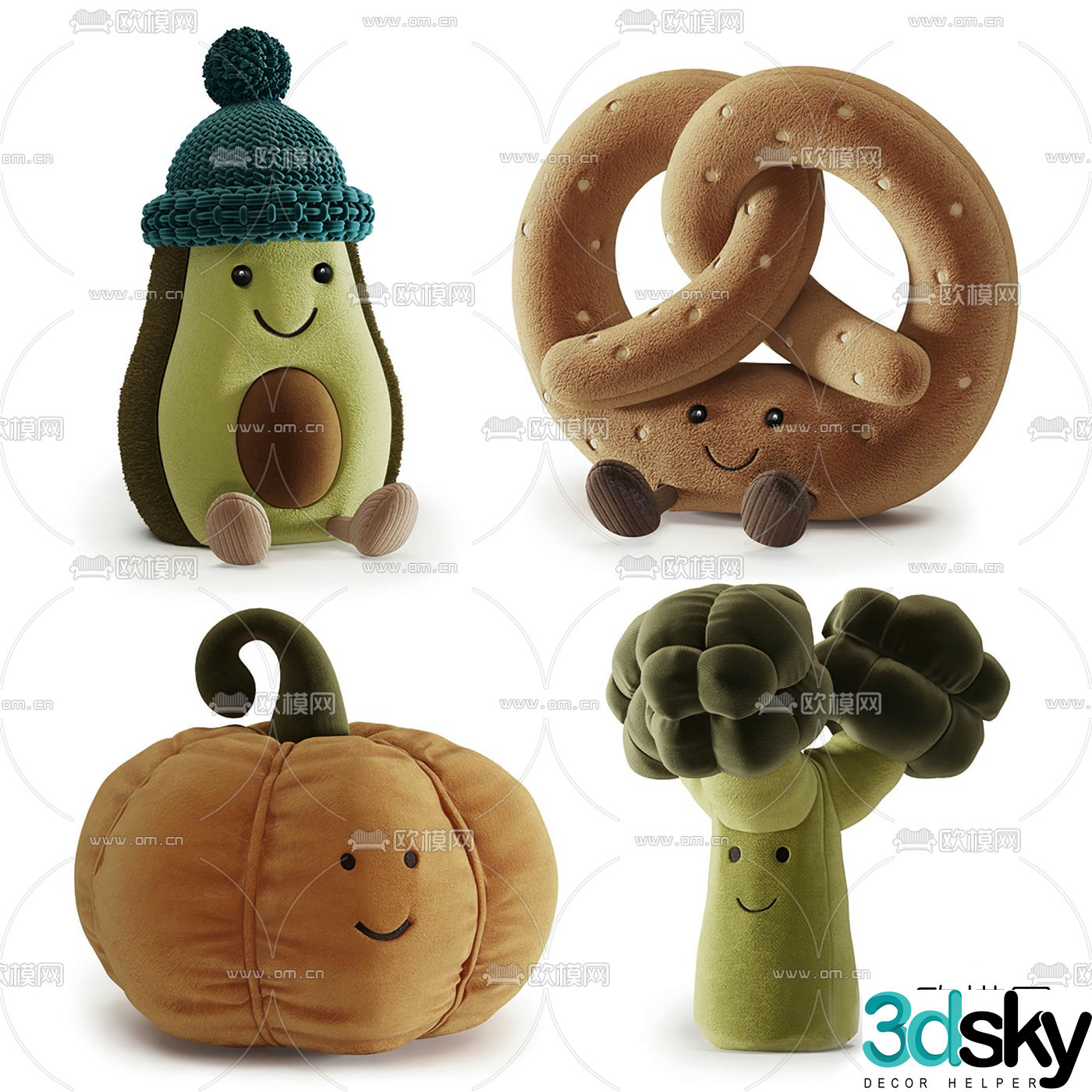 Modern children’s toy vegetable puppet 3d model