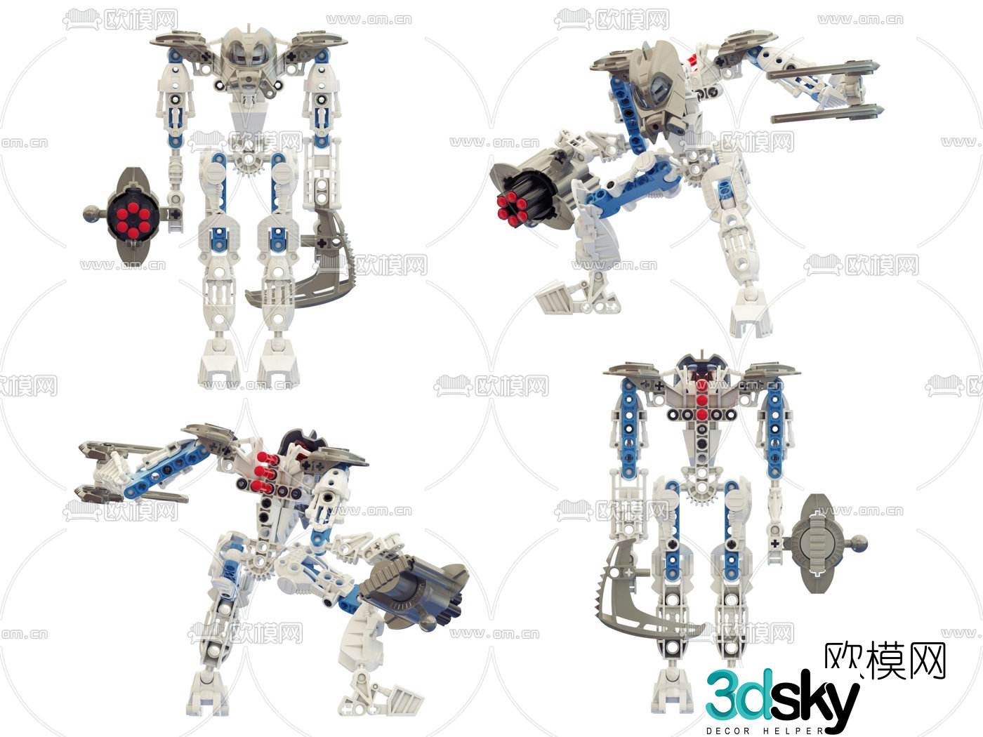 Modern robot toy 3d model