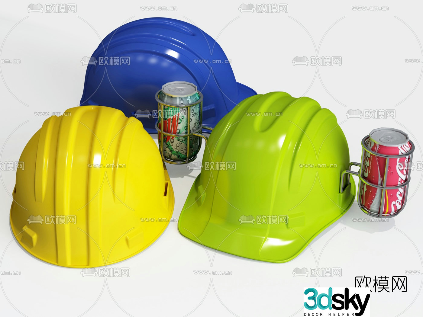 Modern helmet hard hat 3d model