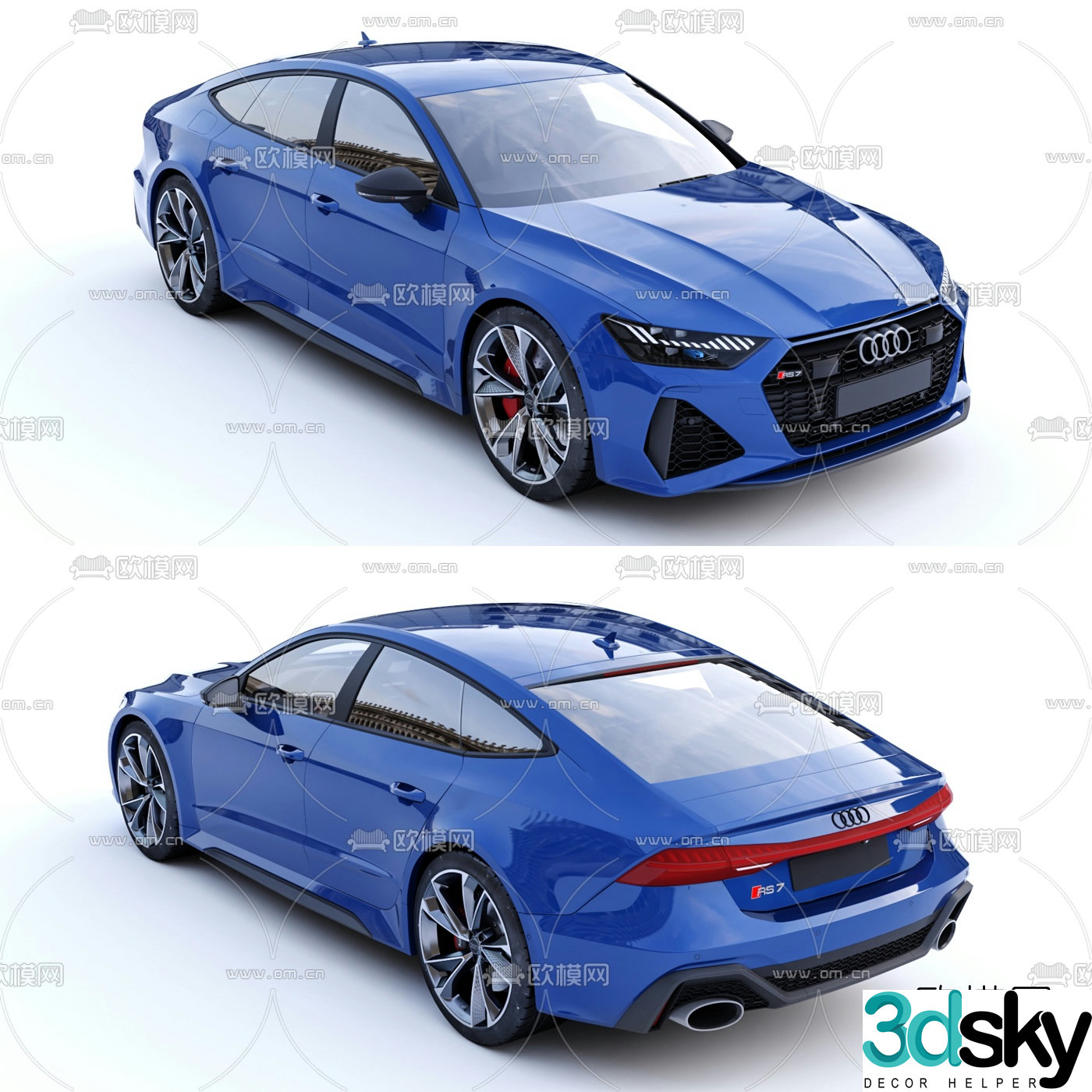 modern audi car 3d model