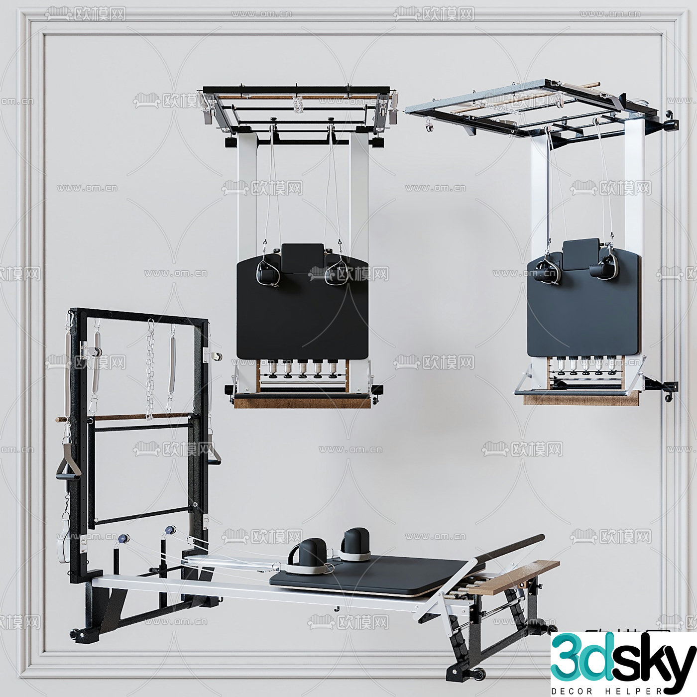 Modern multifunctional fitness equipment 3d model