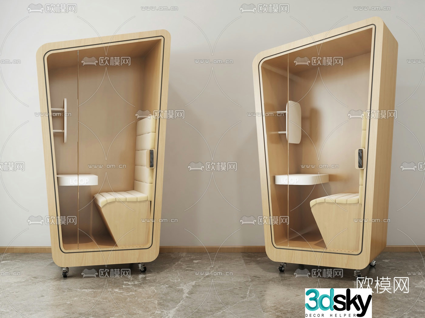 Capsule workshop silent work station 3D model
