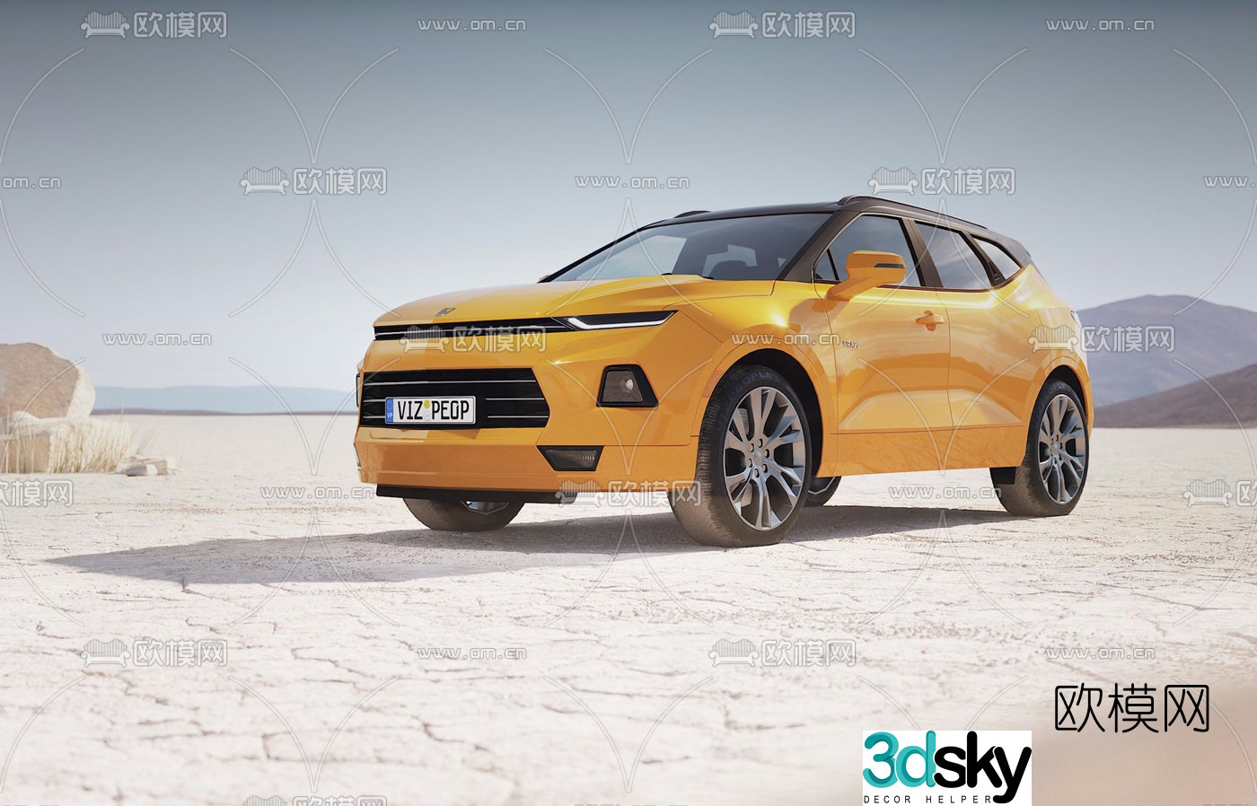 Modern SUV car 3d model